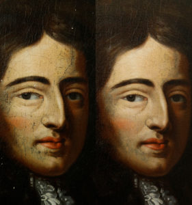 10. Willem III_gezicht voor en na retouches_3
